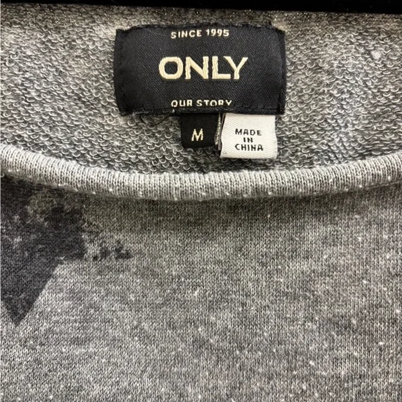 Only Gray Star Pattern Sweatshirt - Picture 4 of 4